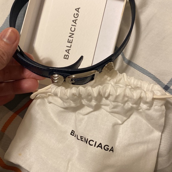 Original Balenciaga Triple Tour size S leather bracelet - Picture 2 of 5